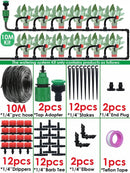 Kit de Irrigação por Gotejamento Automático com Bicos para Lavoura, Bonsai, Plantas, Flores, Vegetais e Estufas
